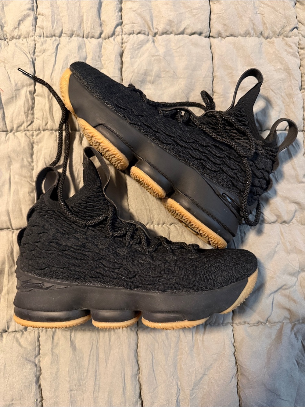 Nike Lebron XV 15 (GS) Black/Gum 922811-001 Brand New No Box